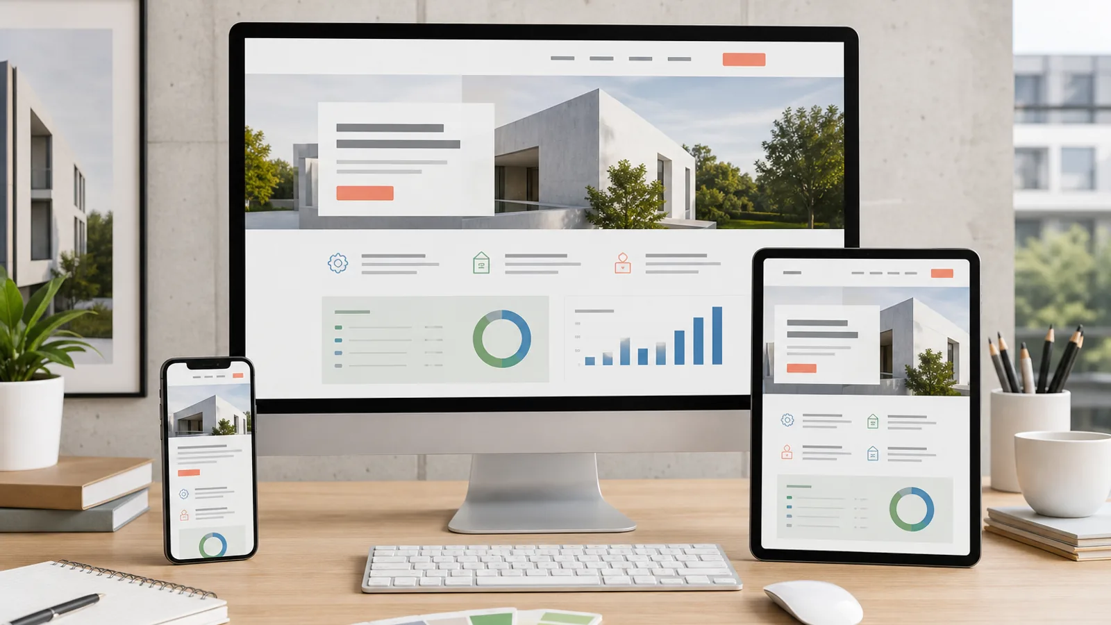 Responsive website running consistently across desktop tablet and mobile